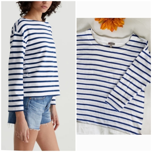 Talbots Tops - TALBOTS STRIPED BLUE&WHITE SWEATER